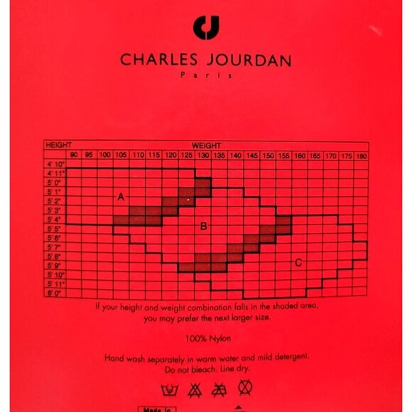 VTG Charles Jourdan 5 Control Top & 1 Ultra Sheer Pantyhose Size C Beige NOS - Picture 10 of 10